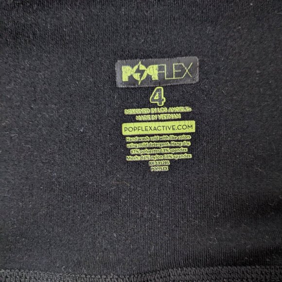 POPFLEX Blogilates Adventure Zip Black Leggins Pilates Yoga Size 4 S Small - Picture 6 of 7